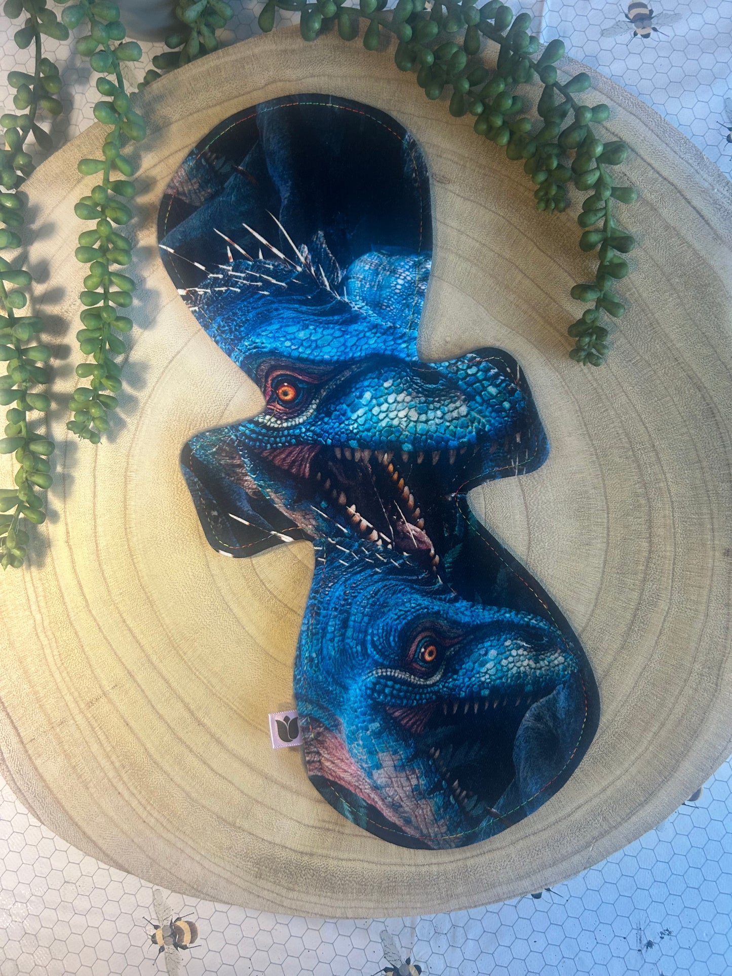 13" Tee - Heavy - Blue Dinos