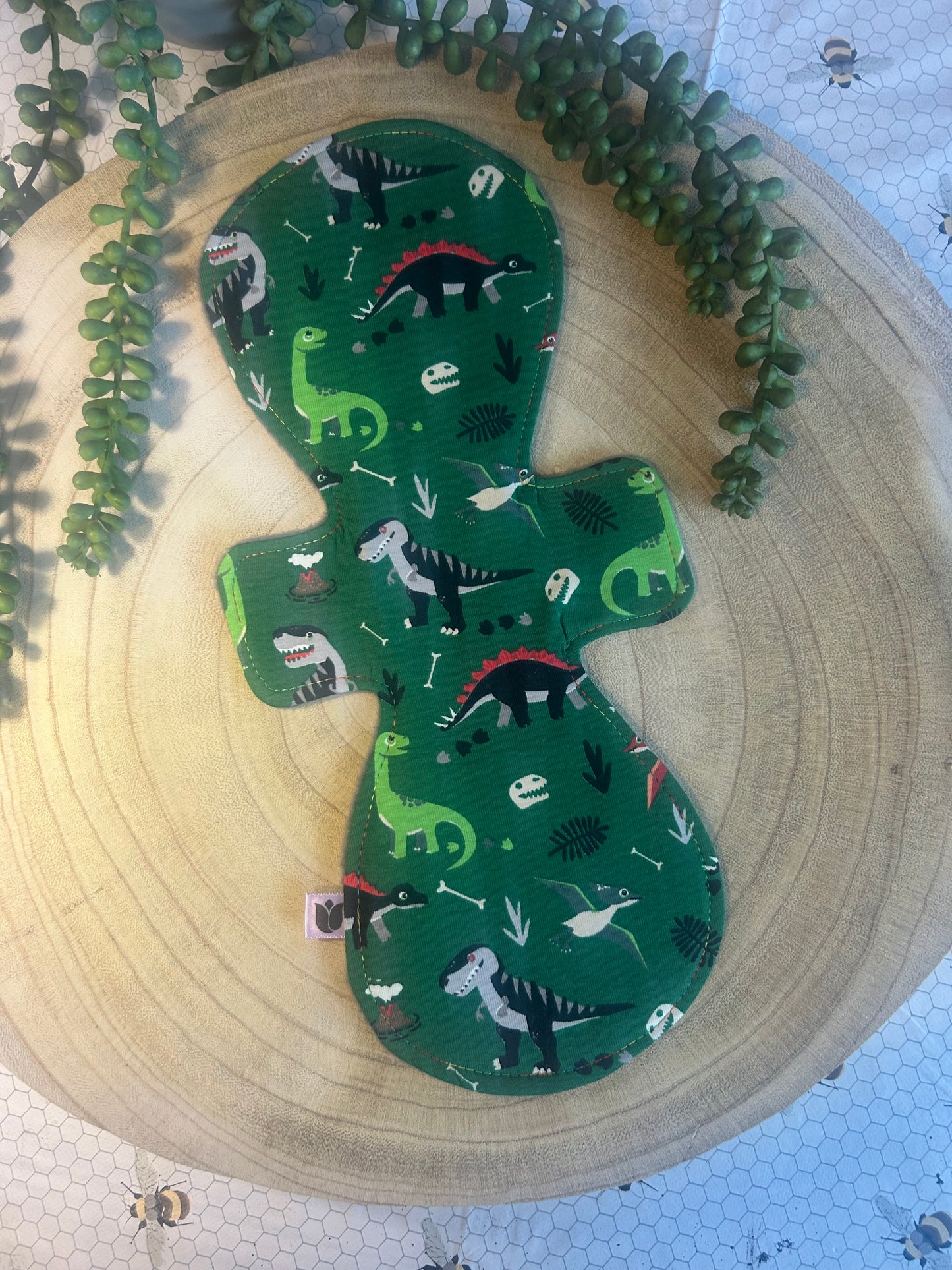 13" Tee - Heavy - Green Dinos