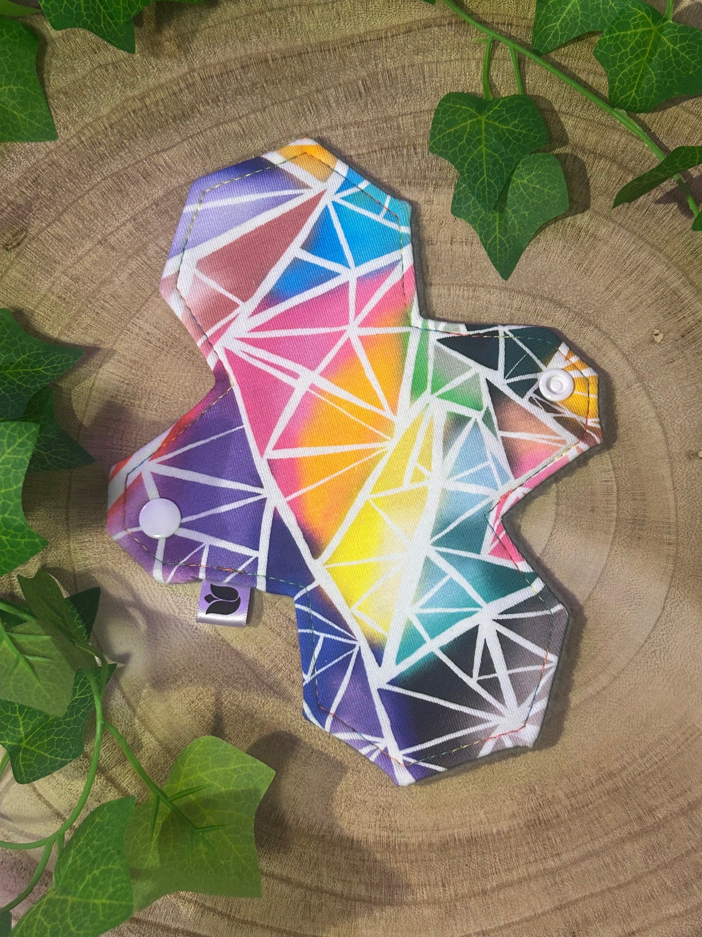 8" Sapphire - Light - Rainbow Geo