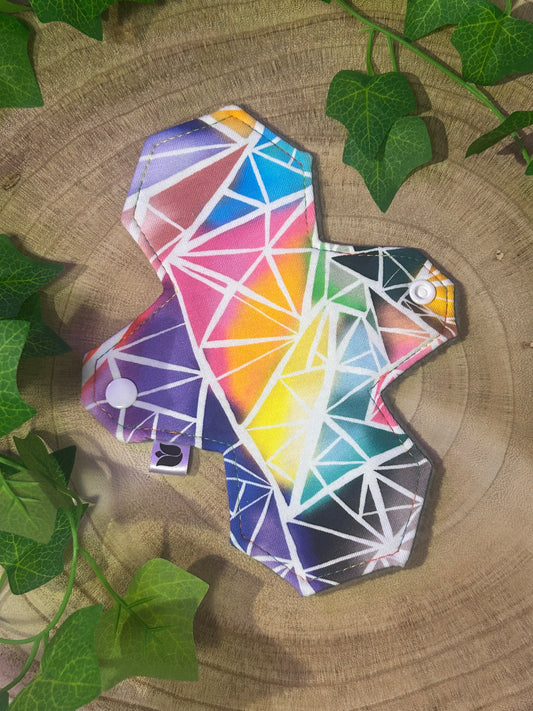 8" Sapphire - Light - Rainbow Geo