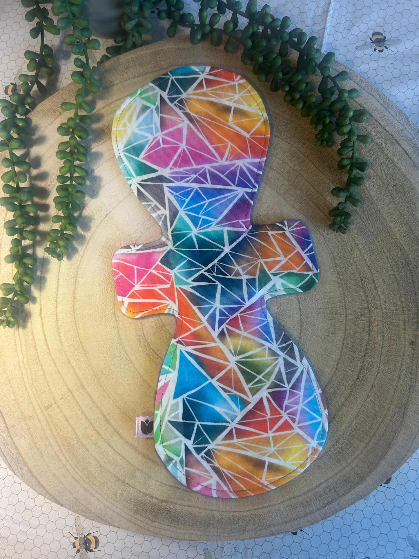 13" Tee - Heavy - Rainbow Geo