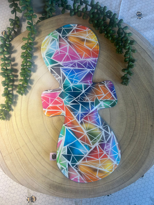 13" Tee - Heavy - Rainbow Geo