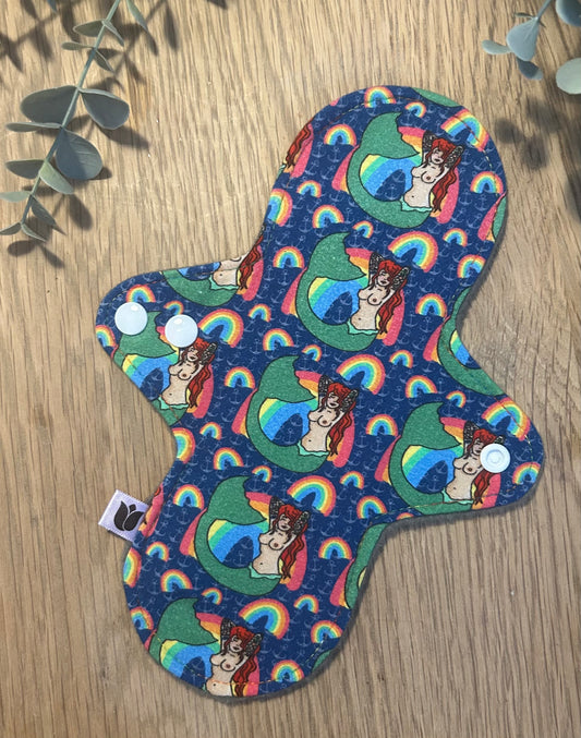 9" Regular Curvy - Rainbow Mermaid