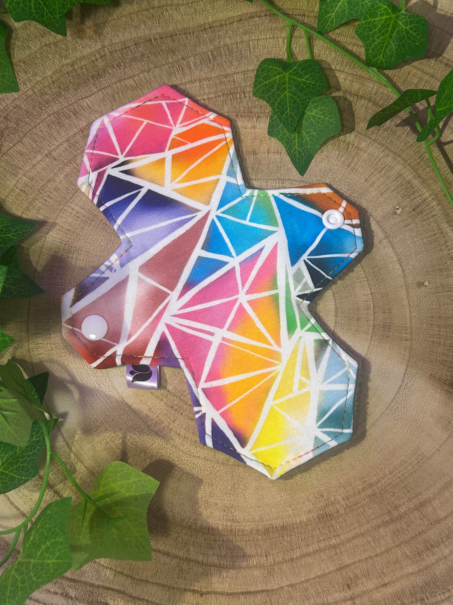 8" Sapphire - Light - Rainbow Geo